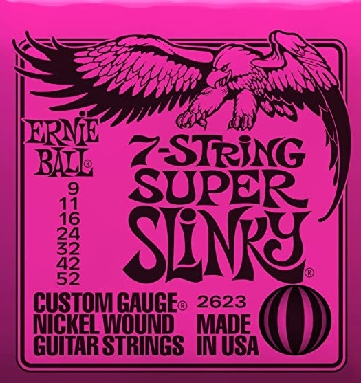 Cuerdas Electrica 2623 .09 7 Cuerdas Super Slinky Ernie Ball FAMA