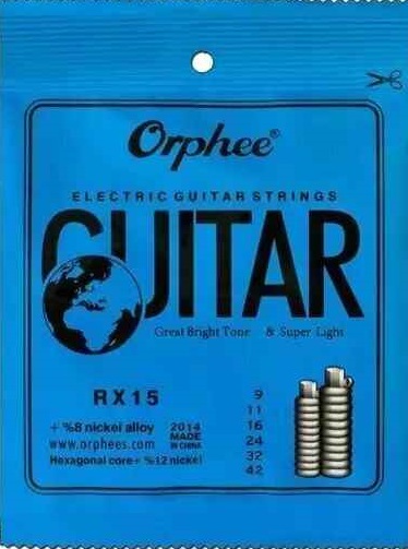 Cuerdas RX15 P/Guitarra Eléctrica .09-.042 Orphee KAIRON
