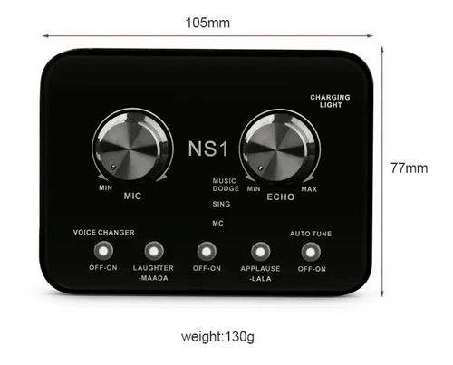 Micro Placa De Sonido NS1 Audio Grabacion Celular/PC Bateria Podcast Live Hugel PARQUER