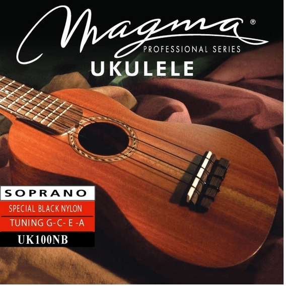 Cuerdas Ukelele UK100NB Soprano Nylon Black MAGMA