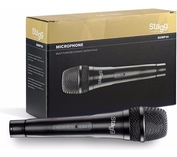 Microfono SDMP30 Voz De Mano Dinamico Con Cable 3 Mts Stagg MJ MUSIC