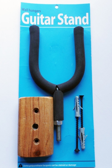 Soporte Aereo Pared SG14 Guitarra Bajo Taco Madera CHROMOS