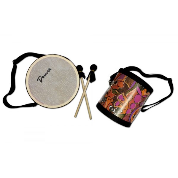 Tambor Para Chicos DP1011 De Madera C/ 2 Palillos Denver  LA FUSA