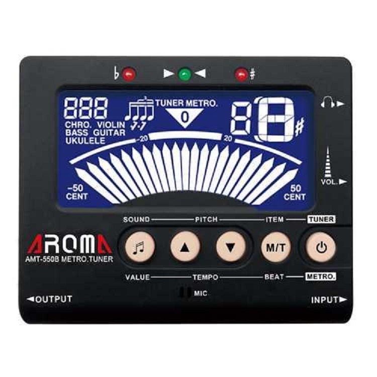 Afinador Electronico AMT550 Clip Metronomo Profesional Aroma LA FUSA IVA 10.5%