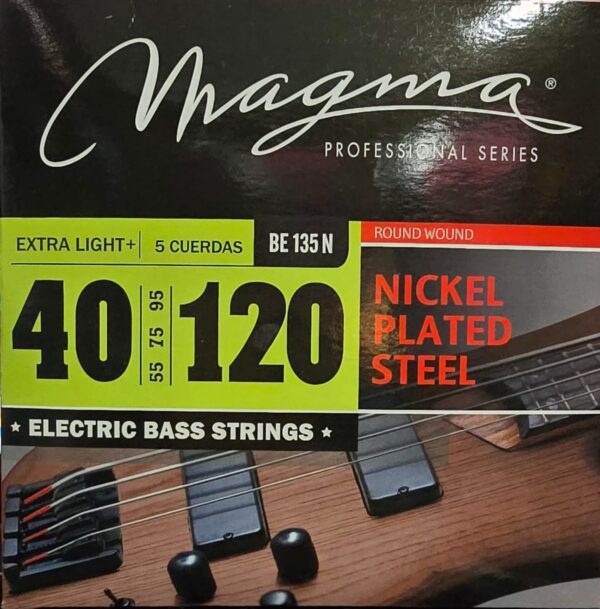 Cuerdas Bajo BE135N Nickel P/Steel .040-.120 5 Cuerdas MAGMA