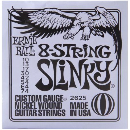 Cuerdas Electrica 2625 8 Cuerdas Slinky 10-74 Ernie Ball FAMA