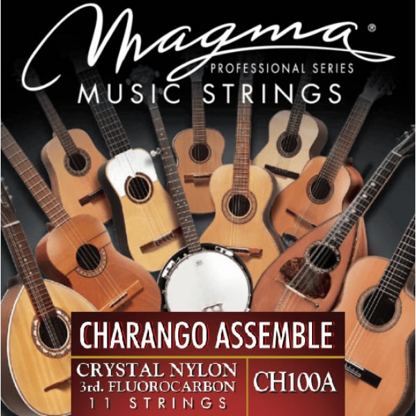 Cuerdas Para Charango CH100A 11 Cuerdas Assemble Carbono 3ra De Fluorocarbon MAGMA