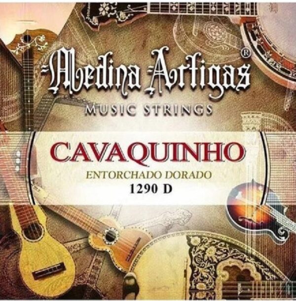 Cuerdas Cavaquinho 1290D Bronce 4 Cuerdas  Entorchado Dorado Medina Artigas BASE