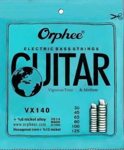 Cuerdas VX140 Nickel Alloy Bajo 6 Cuerdas 30-125 Orphee KAIRON