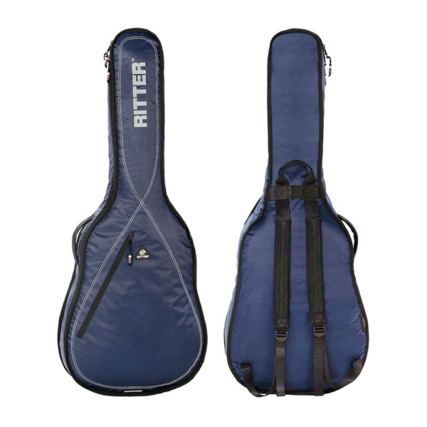 Funda RGP2 Guitarra Clasica Criolla Gris-Azul Acolchado 10mm Ritter FAMA