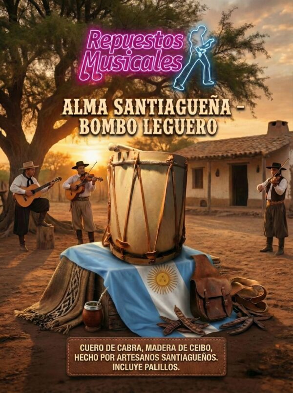 Bombo Leguero Santiagueño Super Grande 40-43cm ARVILLA