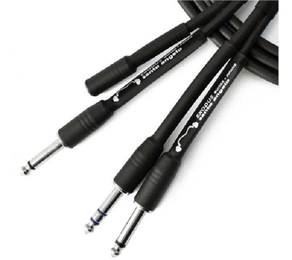 Cable Plug Estéreo EXODUS 3mts. 2 En 1 Para Guitarra Y Auricular Santo Angelo HMG