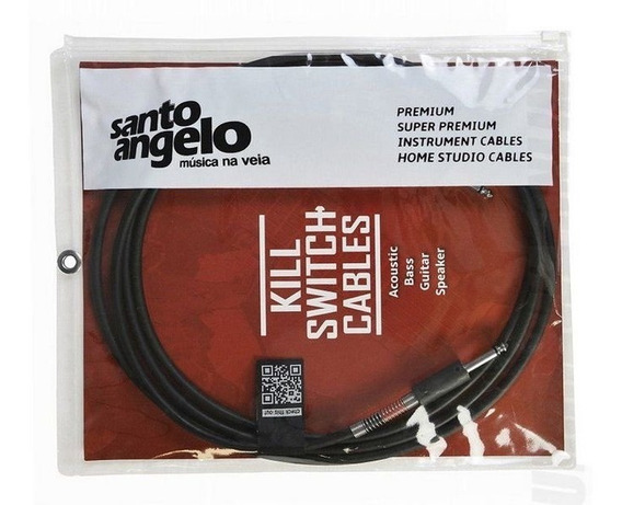 Cable KILLSWITCH GUITARRA Con Mute 3,05 Mts Plug/Plug Santo Angelo HMG