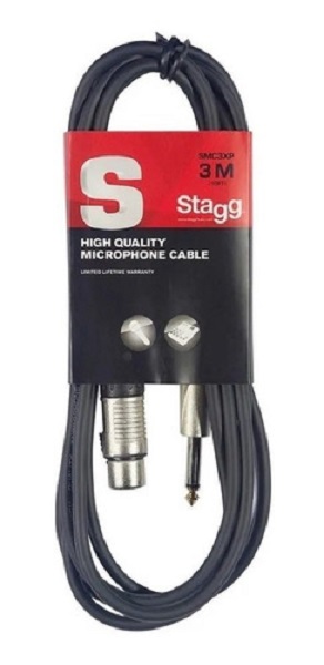 Cable Canon-Plug SMC3XP De 3 Mts. 6mm Stagg MJ MUSIC