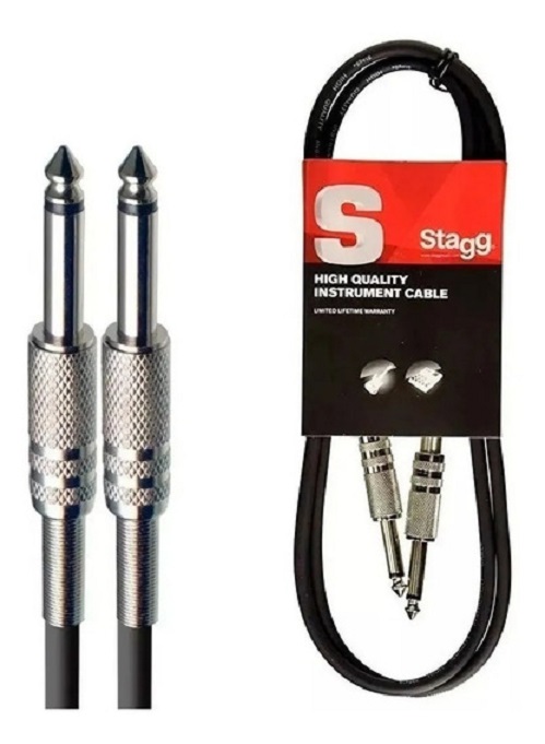 Cable Plug-Plug SGC3 3 Mts Standard 6mm. Stagg MJ MUSIC
