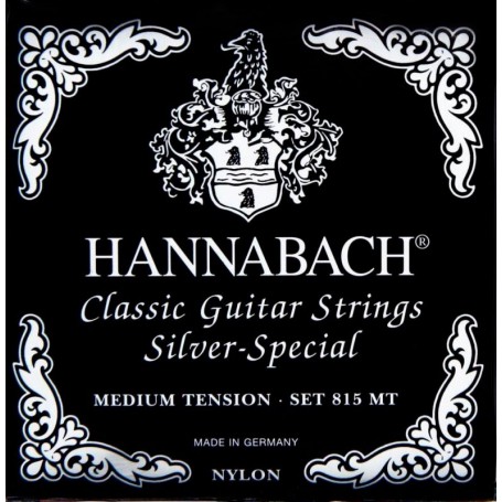 Cuerdas Clasica 815MT Tension Media Plateadas Hannabach FAMA