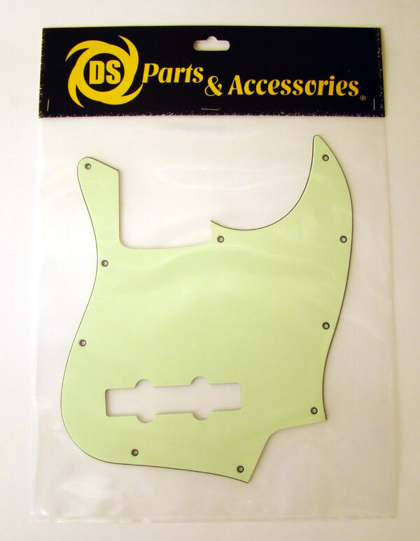 PickGuard DSA77 Jazz Bass 3 Capas Negro 10 Agujeros Verde Menta DS