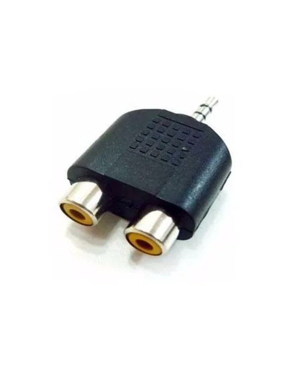 Ficha Conector Adaptador 0950 Macho 3.5 St a 2 RCA Hembra RADIO NORTE