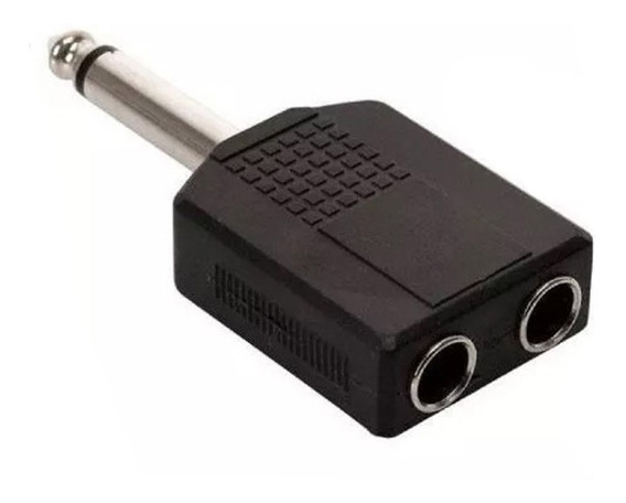 Ficha Conector Adaptador 1313 Macho 6.5 Mono a 2 x 6.5 Hembras Mono RADIO NORTE
