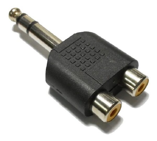 Ficha Conector Adaptador 0912 Macho 6,5 St a 2 x RCA Hembra RADIO NORTE