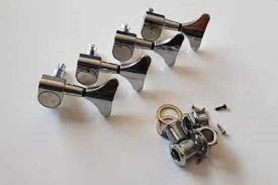 Clavijas Para Bajo Electrico SKG443 T/Gotoh 4 en Linea Cromados Dixon LA FUSA