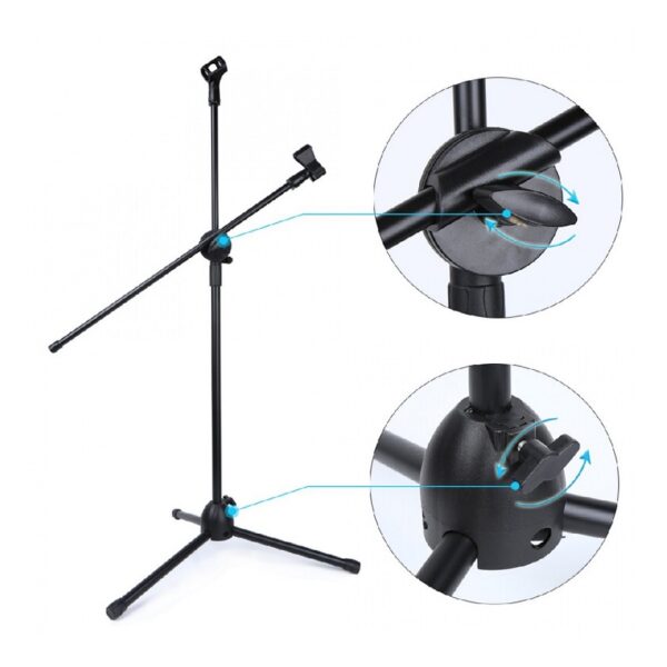Pie Soporte De Microfono MS70B Para 2 Micro. Con 2 Pipetas Sms SHOWROOM