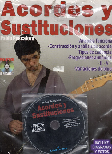 Libro Acordes y Sustituciones Con CD Pablo Pescatore Crisal de Roca DOREMI CHROMOS