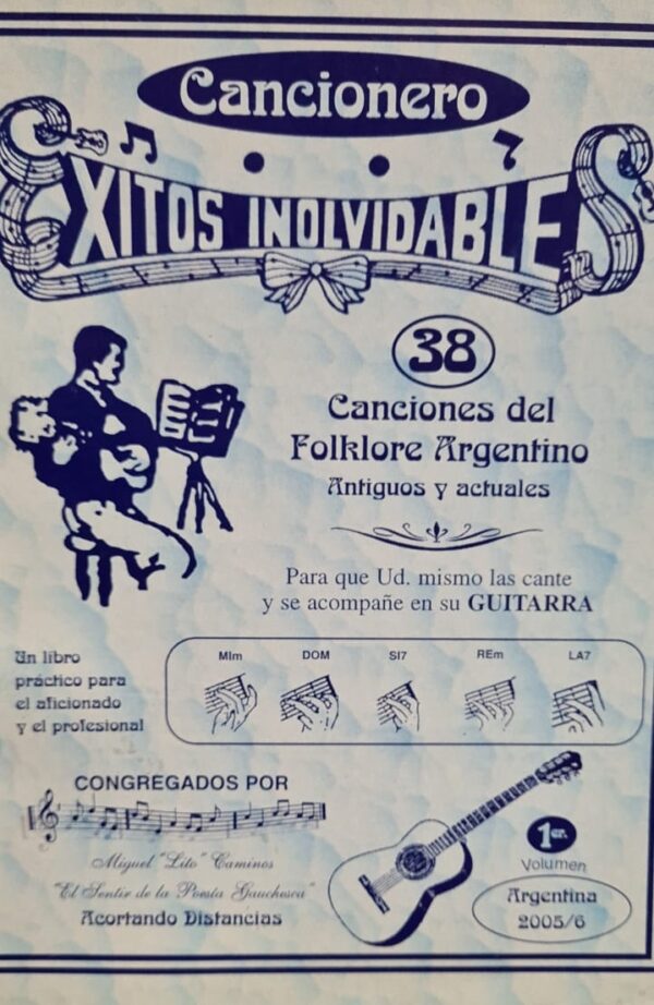 Libro Cancionero Exitos Inolvidables Folklore Nro 38 Vol 1 ALEYMAR