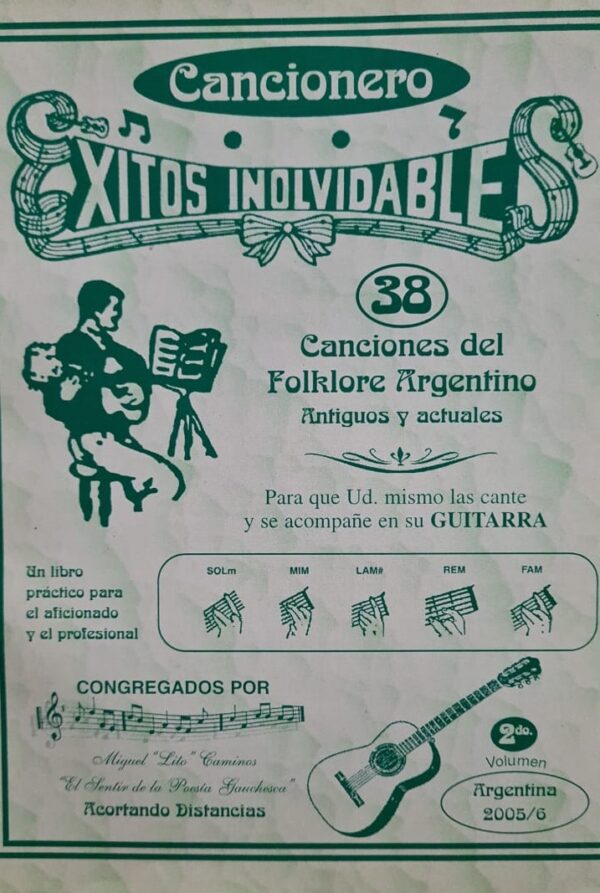 Libro Cancionero Exitos Inolvidables Folklore Nro 38 Vol 2 ALEYMAR