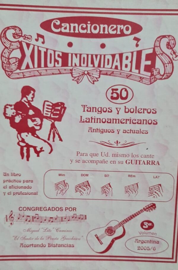 Libro Cancionero Exitos Inolvidables Tango y Bolero Nro 50 Vol.3 ALEYMAR