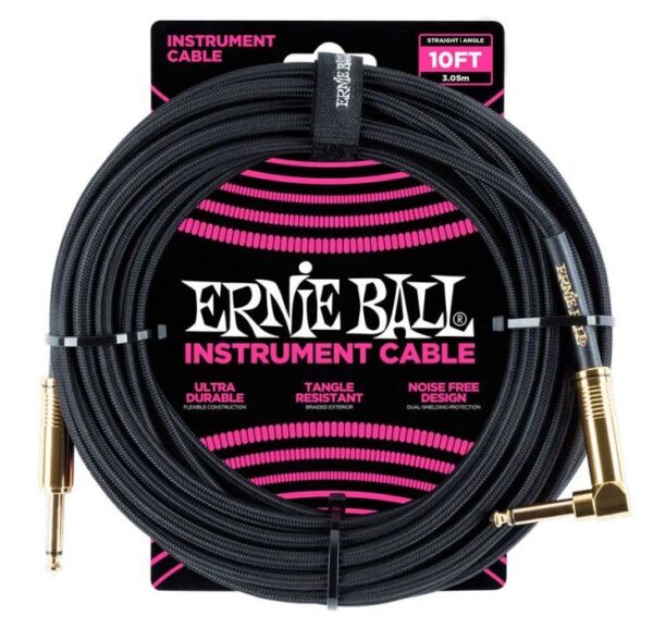 Cable Guitarra Bajo P06081 Plug/Plug 3 Metros Tela Ernie Ball FAMA