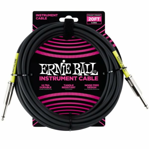 Cable Instrumento P06046 6 Metros Plug Plug Negro Ernie Ball FAMA