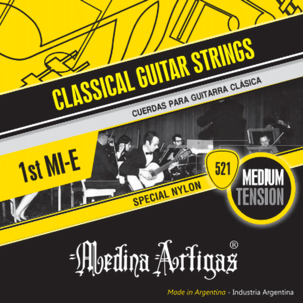 Cuerda Suelta Clasica 1ra Mi Sobre Amarillo Medina Artigas BASE