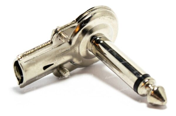 Ficha Conector 0240 Plug 6,3 mm Mono Metal Axial en L RADIO NORTE