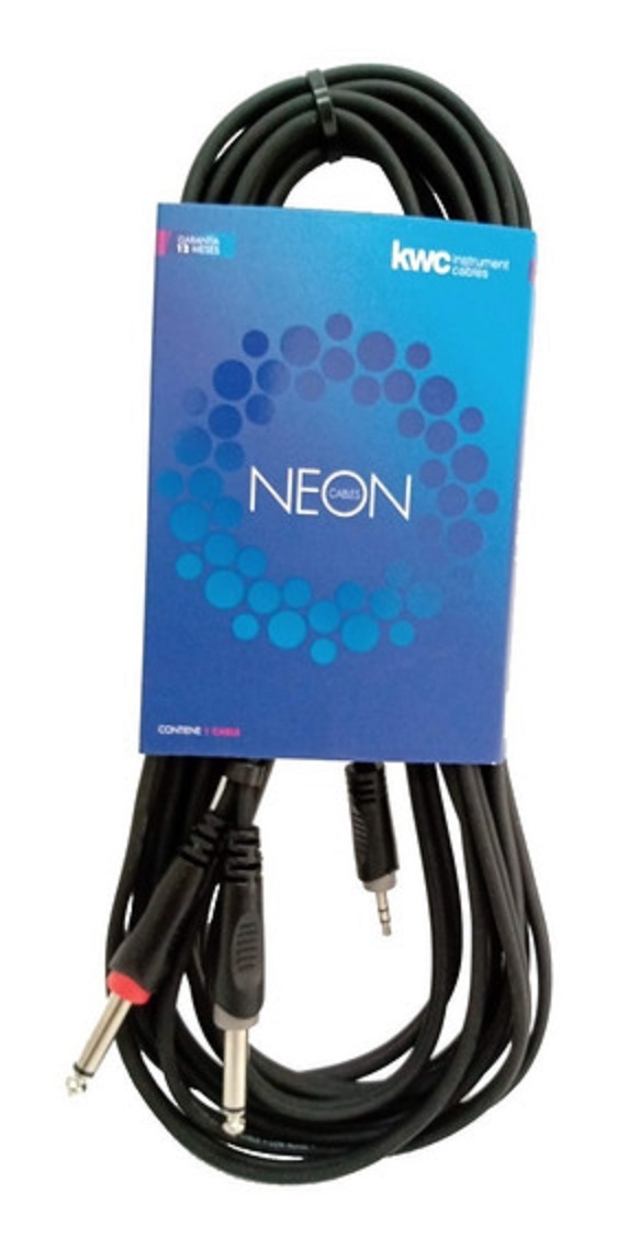 Cable CN9005 Neon (1) Mini Plug Stereo - (2) Plug Mono 6 Mtrs. Kwc BASE
