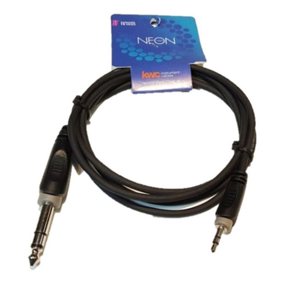 Cable CN9016 Neon (1) Mini Plug Stereo 3 Mts.3,5 mm - (1) Plug Stereo 6,5mm Kwc BASE