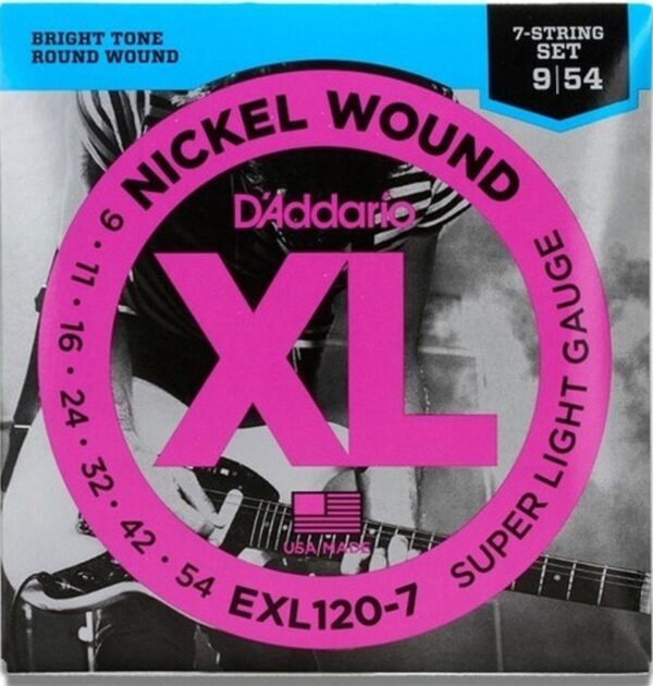 Cuerdas Para Electrica Exl120 .09-054 De 7 Cdas. DAddario ALEYMAR