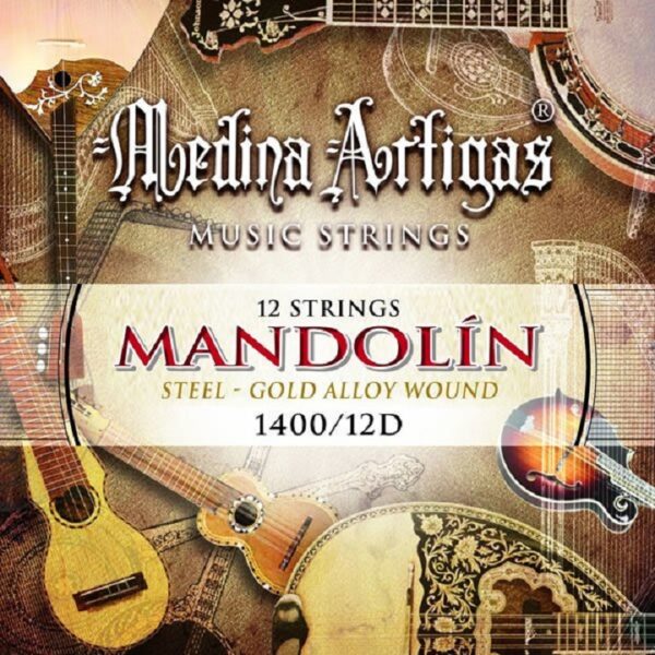 Cuerdas P/Mandolina 1400/12D Doradas 12 Cuerdas Medina Artigas BASE