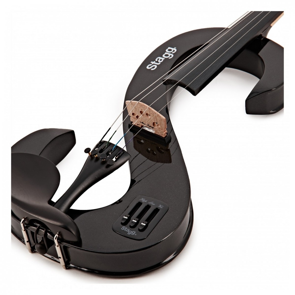 Violin Electrico STAGG EVN44BK Estuche-Auriculares-Arco Color Negro MJ MUSIC