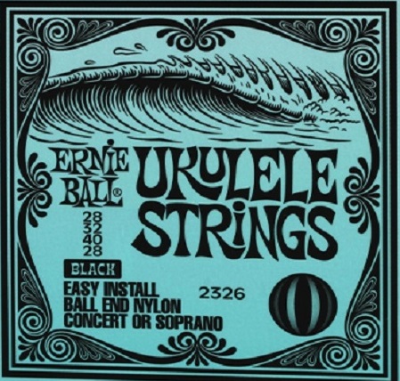 Cuerdas Ukelele 2326 Soprano o Concierto Nylon Black Ernie Ball FAMA