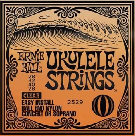 Cuerdas Ukelele 2329 Soprano o Concierto Nylon Clear Ernie Ball FAMA