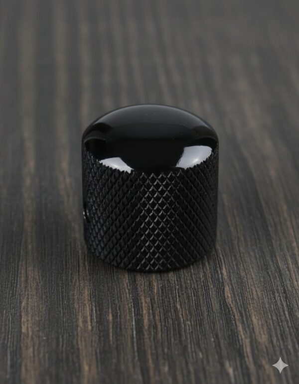 Perilla Metal C1004 Baja Para Bajo/Guitarra Con Tornillo Negra Sinew  LA FUSA