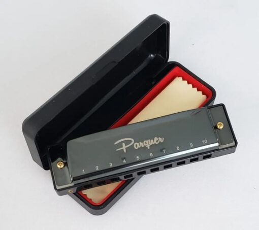 Armonica H1005S Metal Blusera En DO Negra PARQUER