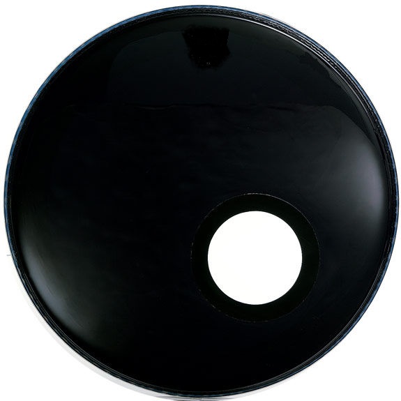 Parche 22" Negro Con Agujero Importado Resound LA FUSA