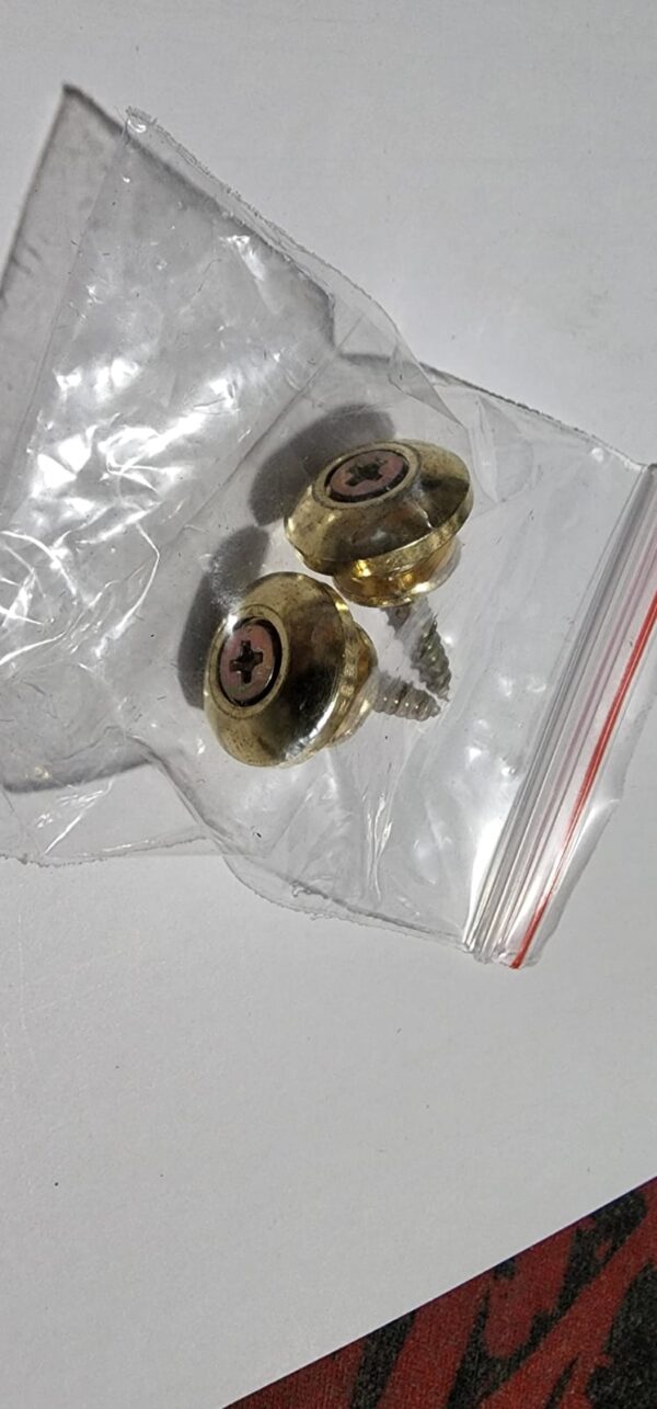 Boton Sujeta Correa SV29 X Par Plateado/Dorado Acero C/Tornillos CHROMOS