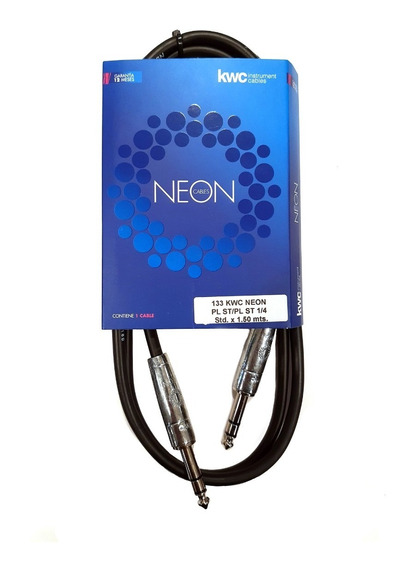 Cable Plug Plug Neon CN133 Estereo Balanceado 1.5 mt Kwc BASE
