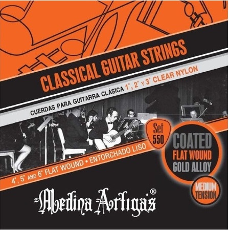 Cuerdas Clasica Criolla 550 Entorchadas Lisas Medina Artigas BASE