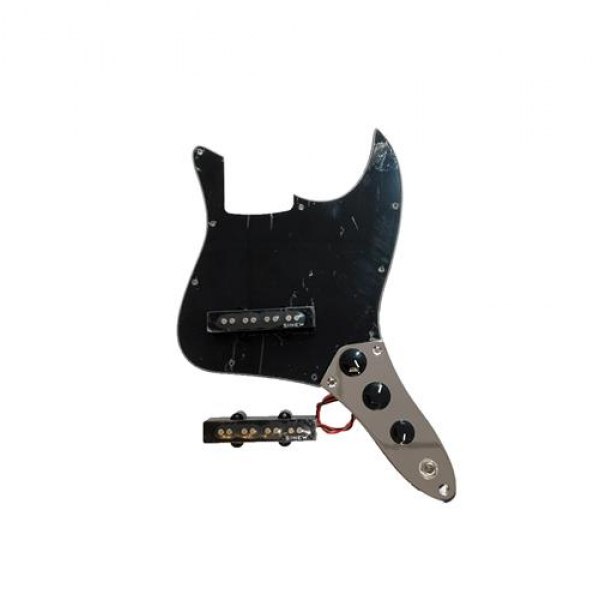 Kit 9413 PickGuard+Micro+Pote Jazz Bass Negro Sinew LA FUSA