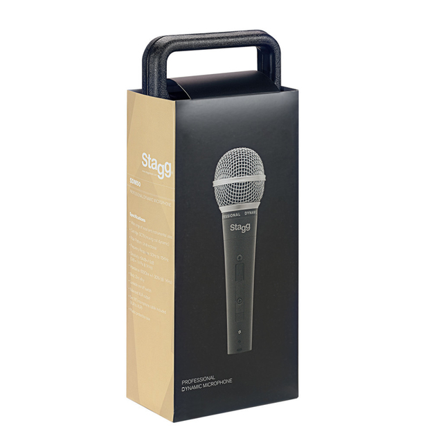 Microfono SDM50 Dinamico Cardioide Voz Con Cable 5Mts-Estuche Stagg ALEYMAR - Imagen 2