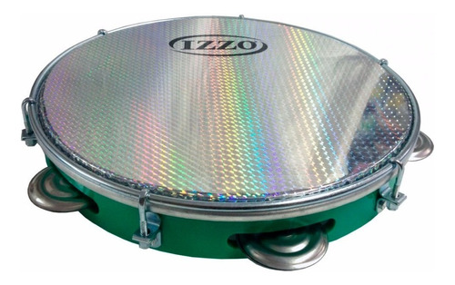 Pandereta Pandeiro 3439 10" Plastico Azul ABS Parche Metal Izzo INTERMUSICA